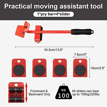 Furniture Shifting Lifting Moving Tool with Wheel Pads
